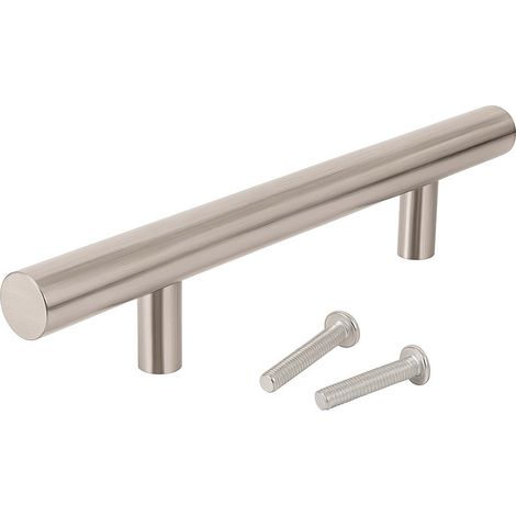 Edelstahl Küchengriff 128mm - Utah Vollmaterial - Möbelgriff Ø 12mm Sockelgriff (1/5)