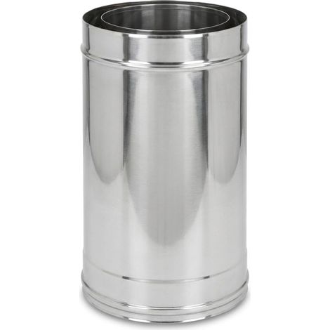 Maka Modulo Lineare 500 mm Canna Fumaria Doppia Parete Aria Inox Inox Ø 130 mm (esterno 180) (1/5)
