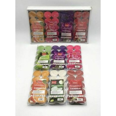 Trade Shop - Set De 120 Velas De Cera De Color Perfumado En Varias Fragancias De Tallight Lumini -