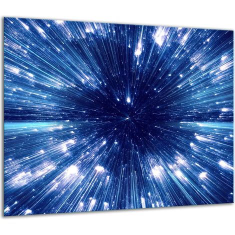 Plaque de protection pour plaque de cuisson vitrocéramique, pare-éclaboussures en verre, dimensions 60 x 52 cm, couleur bleue, accessoire de protection pour cuisine (1/5)