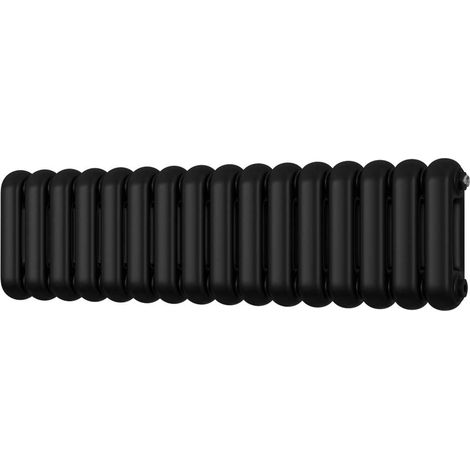 Sherwood - Black Round Top Column Radiator H300mm x W1132mm 2 Column