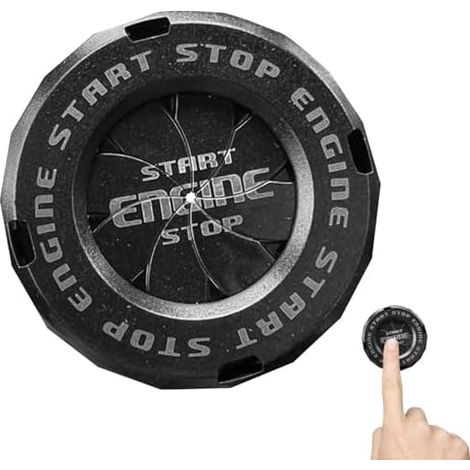 Cache-bouton de démarrage pour voiture, décoration de bouton d'allumage Cache-bouton de démarrage pour moto, pour voiture, SUV, camping-car, camion, berline, usage quotidien et trajets domicile-trava (1/5)