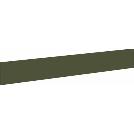 Bordura per Prato 10 pz 100 x 15 cm Acciaio Verde Oliva vidaXL (1/5)