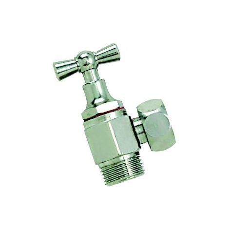 BOUTTE - Robinet chasse 12x17 chrome équerre sur carte
