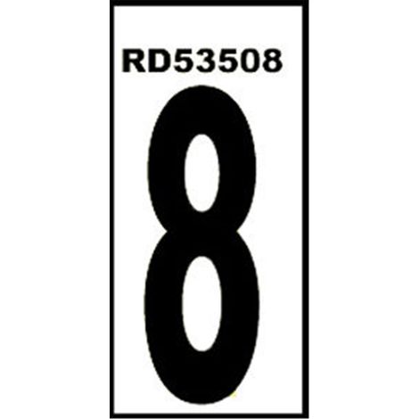 Adhésif Normaluz numéro 8 4,6x14 PVC Glasspack 0,4 RD53508