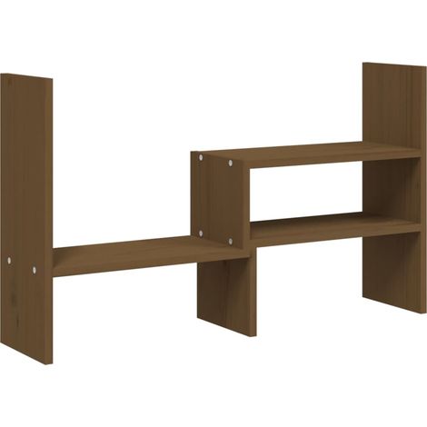 Support de moniteur  Support d'écran Marron miel (39-72)x17x43 cm Bois de pin CFW45083 (1/5)