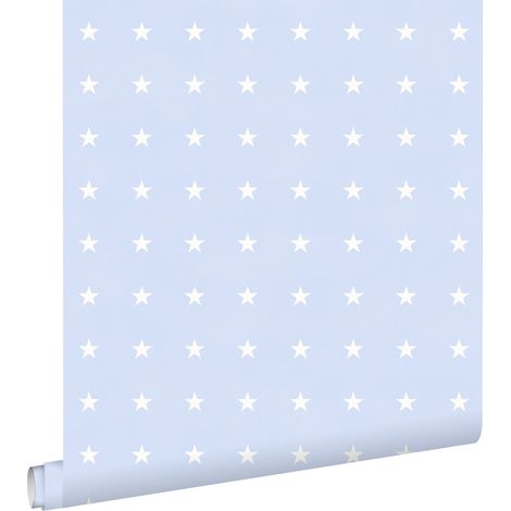 papier peint étoiles bleu clair - ESTAhome (1/5)