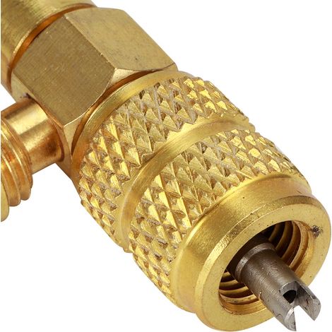 Outil d'extraction d'obus de valve Schrader pour systèmes de chauffage, ventilation et climatisation (orifices 1/4" et 5/16")