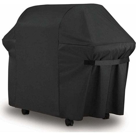Housse Barbecue Bâche de Protection BBQ Couverture de Gril Anti-UV/Anti-l'eau/Anti-l'humidité Imperméable Extérieur Barbuae Grill Noir pour Weber Brinkmann 420D Oxford（152x76x121cm） (1/4)