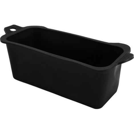 Wiederverwendbarer, auslaufsicherer Silikon-Fettauffangbehälter für Grill und Camping, schwarz (1/5)