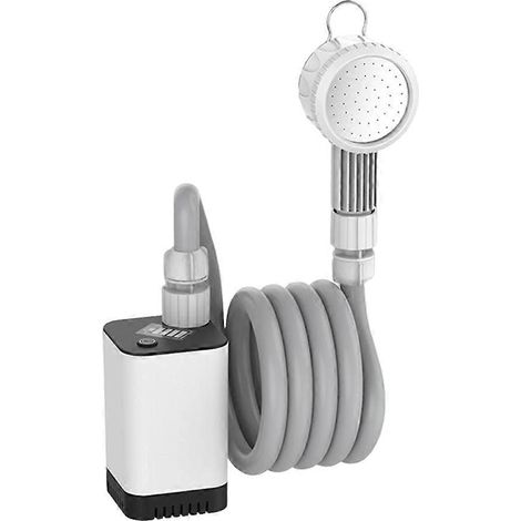 Douche portable de camping avec pompe électrique rechargeable et affichage LED (1/5)