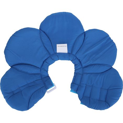 Collier de protection pour chien en forme de fleur réglable pour animal de compagnie - Collier de cou de récupération de blessure douce - Bleu S (1/5)