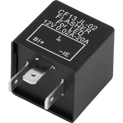 Relais clignotant électronique à 3 broches, commande de clignotant à LED, normalement ouvert, 12 V CC (1/5)
