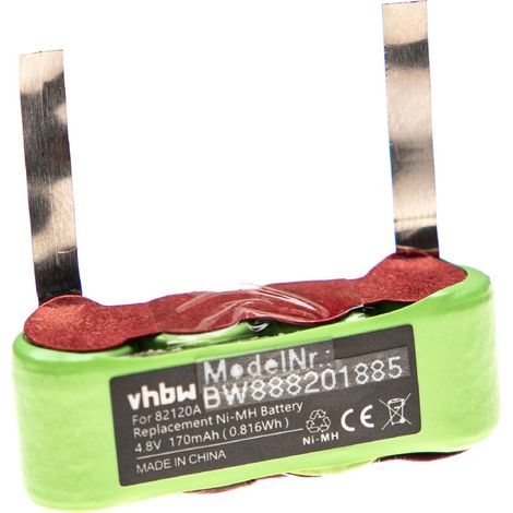vhbw Akku kompatibel mit HP HP-41, HP-41CV, HP-41CX Taschenrechner (170mAh, 4,8V, NiMH)