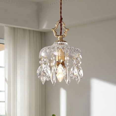 Suspension créative avec décoration en cristal suspension petit lustre de décoration de la maison utilisé dans les couloirs de restaurant luminaire, 20CM (1/5)