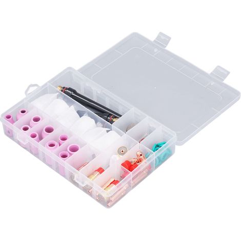 Buse céramique, électrode, pince, connecteur verre, coupeur, kit consommables pour torche de soudage, accessoires de rechange, outils de soudure professionnels. (1/5)