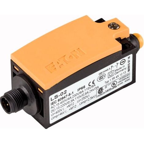 Interrupteur de position 2S poussoir M12A EATON LS-20A-M12A