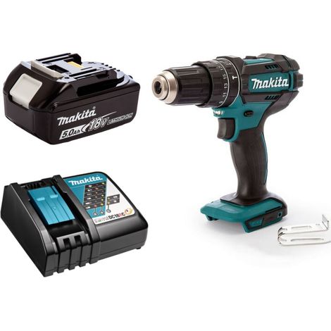 Makita DHP482RT1 Perceuse à percussion 18V LXT 1 x 5.0 Ah Batterie + chargeur (1/2)