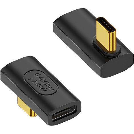Adaptateur USB-C mâle-femelle, supporte une puissance de sortie de 240 W, interface Type-C, adaptateur Type-C, prolongateur USB-C mâle-femelle. (1/5)