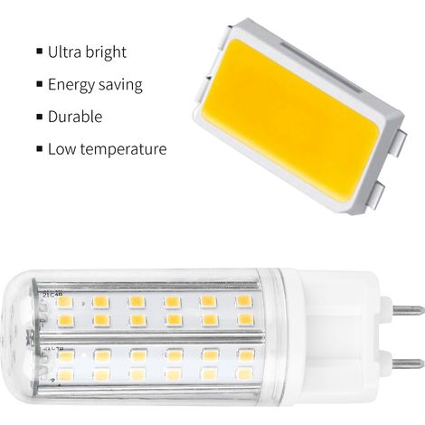 Ampoule LED G12 type maïs 10W, lampe haute luminosité pour la maison avec 85 LED, AC85-265V (blanc chaud) (1/5)