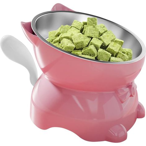 Gamelle surélevée anti-basculement pour chat - - - Gamelle surélevée amusante pour chat Gamelle surélevée amusante pour chat d'intérieur, balcon, salon Pièce, jardin, cour, patio, petit ou moyen c (1/5)