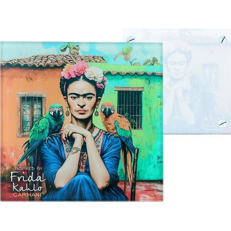 Carmani, Glasuntersetzer 11,5 x 11,5 cm, inspiriert von den Gemälden Frida Kahlos (1/2)