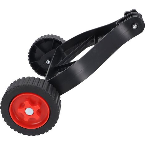Ruota di supporto per tosaerba a batteria al litio, regolabile in altezza, portatile e universale, per tagliasiepi e giardinaggio.