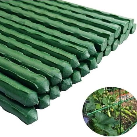 Tuteurs pour Plantes de Jardin, Tomates, Concombres, Fleurs - Tiges de Support Plantes Grimpantes - Piquets en métal - Longueur : 150cm Ø 11mm 10 Pcs. (1/5)