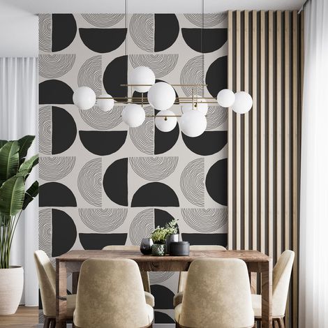 Papier peint - Motif géométrique - 1 LÉ de 60x260 cm - Surface L 60 x H 260 cm (1/4)