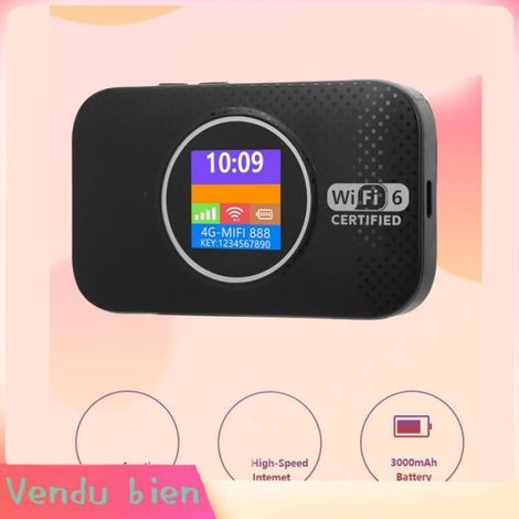 1 Routeur WiFi, Point d'accès portable 4G LTE, Débit 300Mbps, Sans verrouillage, Boîte noire (1/5)