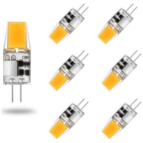 Ampoule LED G4, AC/DC 12 V, 5 W, blanc chaud 3 000 K, source lumineuse, équivalent 50 W, lampe halogène, angle de faisceau de (1/4)