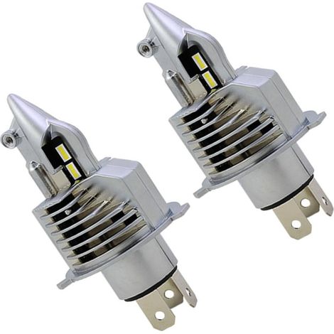 2 Ampoules de Phare à LED H4 30W, Basse Consommation, pour Voiture, Compatibles Feux Antibrouillard, Alliage d'Aluminium et Résine (1/5)