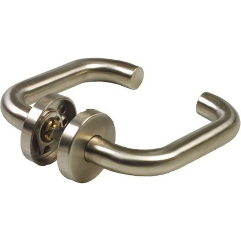 MANIGLIA INOX C/ROSETTA SET