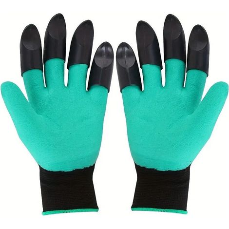 Gants de jardin à 8 griffes, résistants à la perforation et imperméables, gants multifonctionnels pour planter des fleurs, désherber et creuser. (1/5)