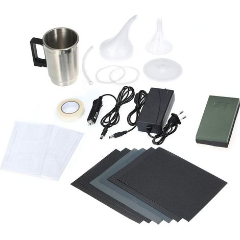 Kit de réparation de phare de voiture outil de réparation de polissage de phare de voiture phare de réparation de réparation de rayures en verre poli, noir MNS (1/4)