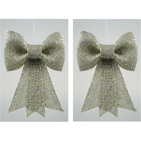 OFFERTA 2 FIOCCHI 13CM ORO CHIARO APPENDIBILE