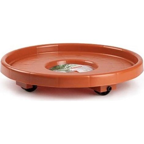 Soporte de maceta con ruedas 34 cm Marron