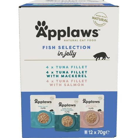 Cibo per gatti Applaws Fish selection multipack in broth Pesce