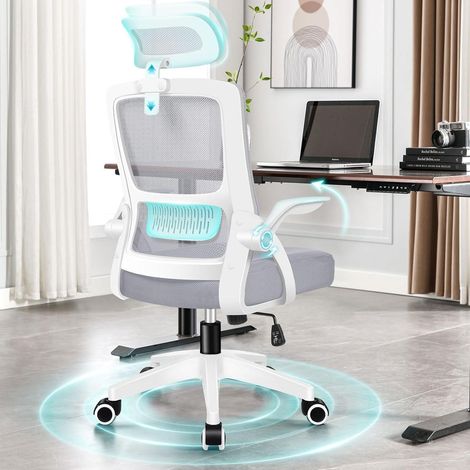 Ergonomischer Bürostuhl mit Lordosenstütze, neigbar, hochklappbare (1/5)
