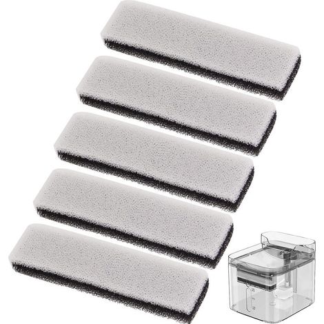 Filtre de fontaine d'eau pour animaux de compagnie, Compatible avec la fontaine d'eau Poweka NPET WF020, filtre de remplacement pour fontaine d'eau pour chat et chien (1/5)