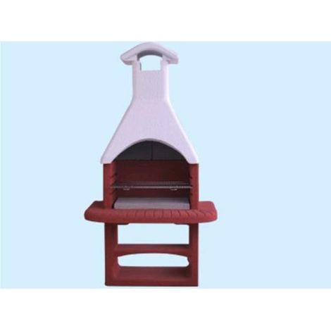 barbecue a carbonella in cemento linea vz "madrid" 90x45x212 cm