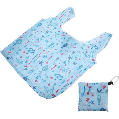 Sacs de courses pliables KICHOUSE , transport durables , lot 2 , en polyester , lavables et portable (1/5)