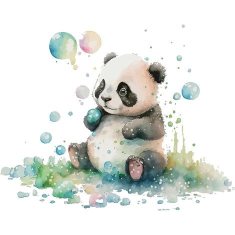 Papier peint panoramique Enfants - Panda - 397 cm x 255 cm (1/2)