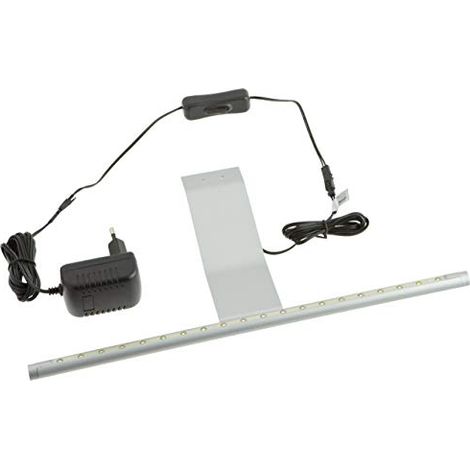 Lampada da specchio, lampada da camera da letto a LED, argento, metallo, H 10 cm (1/3)