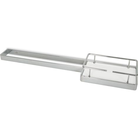 BELTRAN 10801 TURIN Toallero Con Bandeja Y Defensa 60 cm Cromo/Blanco - ref: 064-10801