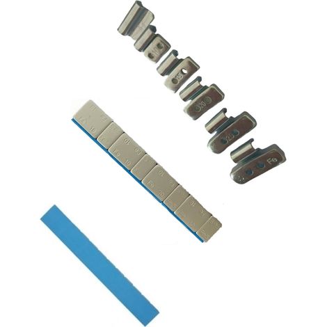 100 Masses d'Equilibrage Adhésives 4x5g+4x10g + 150 Plombs Masses à Frapper Jantes Alu / Aluminium 5-30g