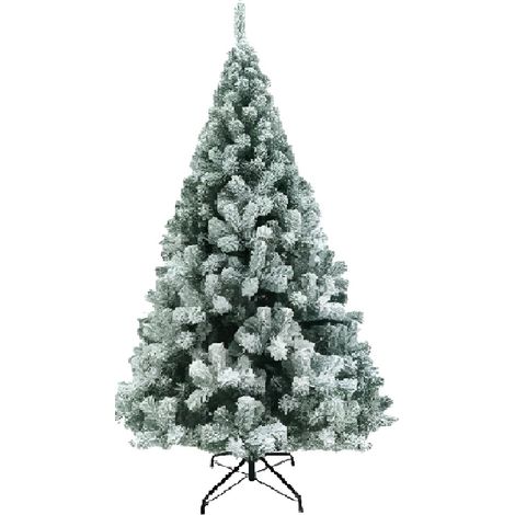Albero di Natale innevato bianco ALTO CM 240 PVC Ignifugo con Apertura Rapida ad ombrello 1000 cime (1/3)