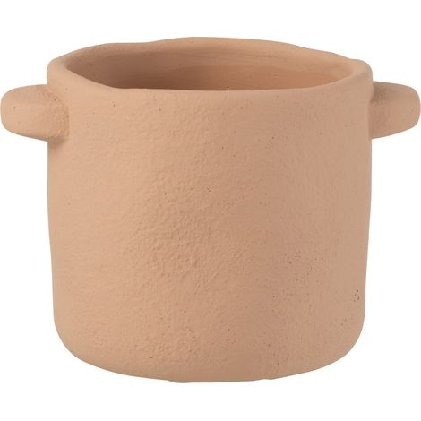 Cache-Pot en ciment marron clair D14H12cm
