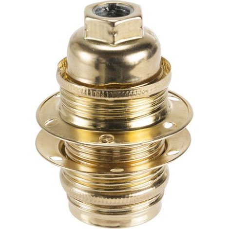 Centrale Brico – Douille électrique E14 à vis fer doré – Tension 250V – Forme ronde – Pour éclairage intérieur – Garantie 2 ans (1/2)