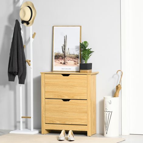 Schuhschrank für den Eingangsbereich, Schuhschrank für Eingangsbereich und Flur - 2 Klapptüren, 2 Fächer
